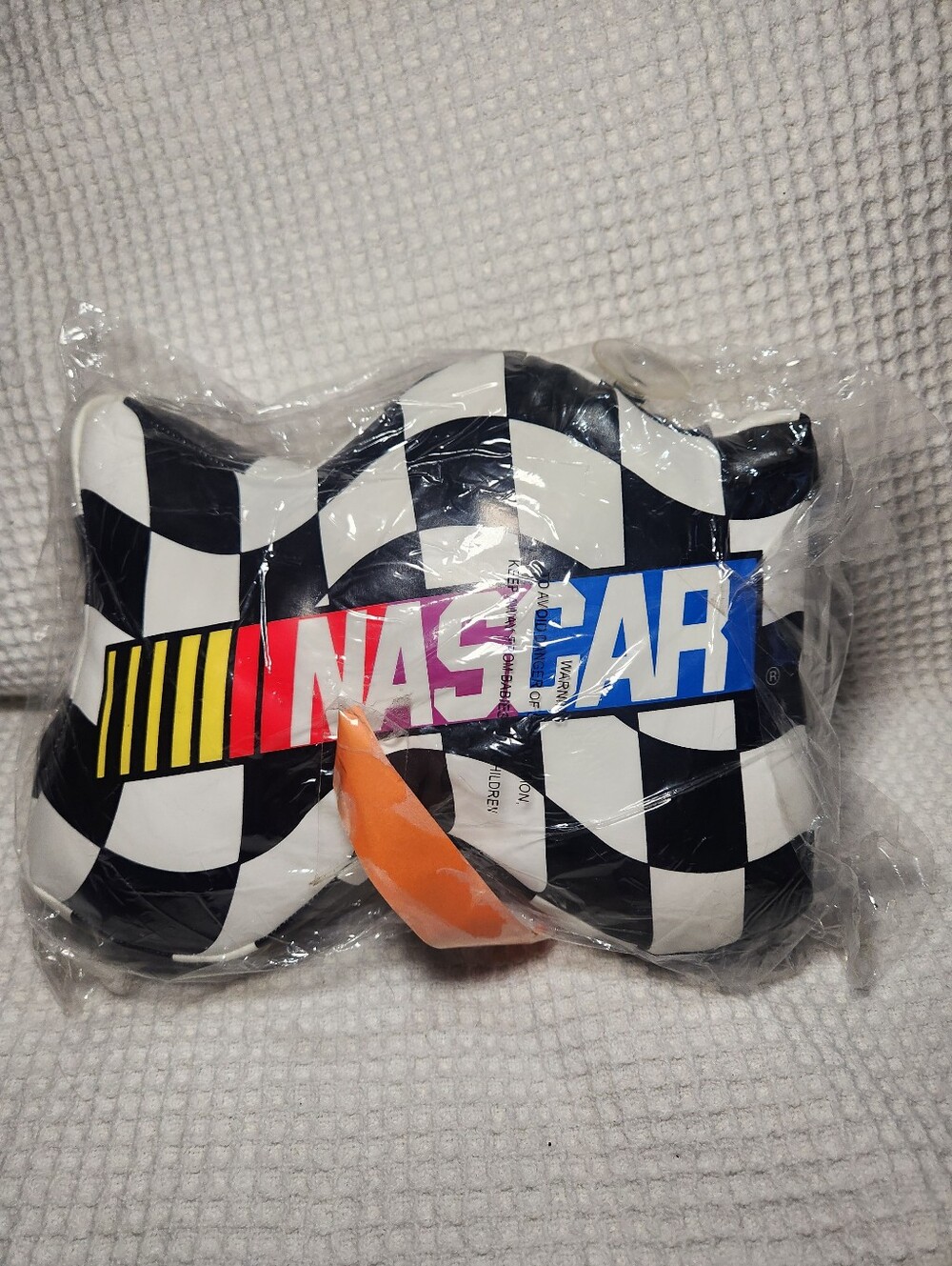 NASCAR Checkered Flag Pillow Window Cling Sealed New 2005